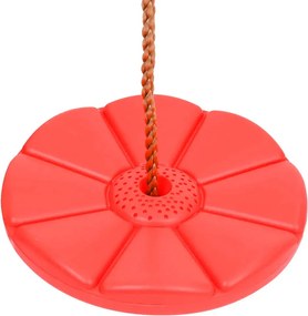 Czerwona huśtawka wisząca typu dysk dla dzieci P2-H71