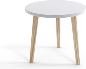 Stolik kawowy BIAŁY 67 cm boho skandynawia