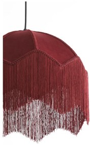 Bordowa lampa wisząca z tekstylnym kloszem ø 40 cm Malacia – Light &amp; Living