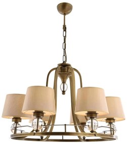 Żyrandol na łańcuchu NARA 6xE27/40W/230V mosiądz