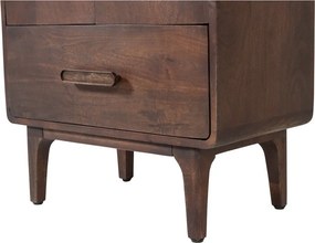 Szafka z litego drewna mango w ciemnym naturalnym kolorze 60x200x35 cm Liya – WOOOD