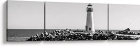 Obraz - Latarnia morska na wybrzeżu, Santa Cruz, Kalifornia (170x50 cm)
