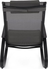 Antracytowy metalowy fotel ogrodowy Ercolano – Bizzotto
