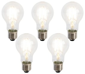 Zestaw 5 żarówek LED E27 Filament A60 z czujnikiem zmierzchu 4W 470lm 2700K