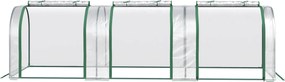 Outsunny Szklarnia Foliowa Cieplarnia Ogród Warzywny z Drzwiami Hodowla Roślin 295x100x80cm Przezroczysta | Aosom PL