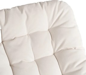 Fotel Bujany Ogrodowy AURORA na Płozach Beżowy Nowoczesny