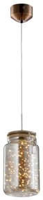 Klausen 142029 - LED lampa JAR LED/5W/230V miedź/drewno