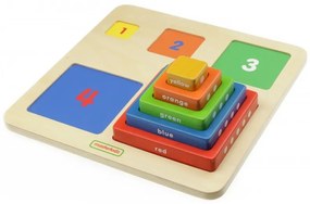 Piramidka drewniana edukacyjna liczenie kolory masterkidz