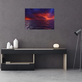 Obraz na szkle - morze z ptakami (70x50 cm)