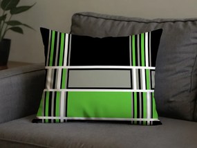 Polibawełniana poszewka na poduszkę KARO POLY 50x70 cm, zielona