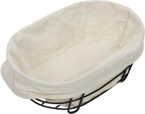 Koszyk na chleb Bistro, owalny, metalowy stelaż