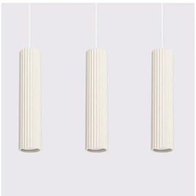 Kremowa lampa wisząca Gleam – Sollux