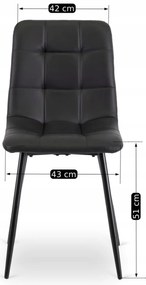 Zestaw Stół Okrągły LINO 100 cm Dąb Rustykalny/Czarny i 4 Krzesła DALVIN Czarne Ekoskóra Nowoczesne Loft