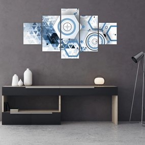Obraz - Abstrakcja geometryczna (125x70 cm)