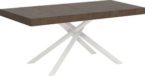 Stół rozkładany 140/244x90 cm Karida Premium orzech nogi białe