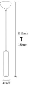 Lampa wisząca w kolorze złota ø 4 cm Tempo – Opviq lights
