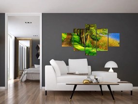 Obraz szlaku wzdłuż wody (125x70 cm)