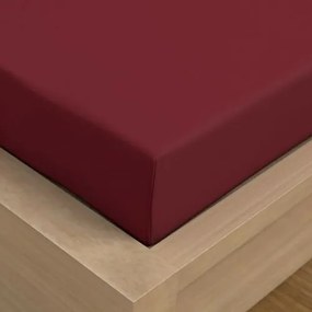 Kvalitex Prześcieradło satynowe z gumką winny, 120 x 200 cm