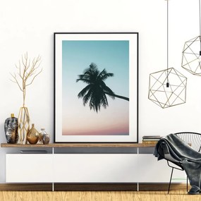 Plakat - Palma o zachodzie słońca (A4)