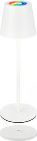 Briloner 7517016 - LED RGB ściemniana lampa stołowa CILANO 3W/5V IP44 2000 mAh biała
