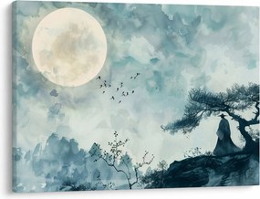 Obraz - Malowanie księżyca w pełni (70x50 cm)