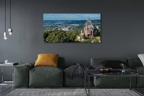 Obraz canvas na ścianę Panorama Miasta z Widokiem na Zamek