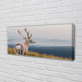 Duży obraz na płótnie Jeleń na Tle Gór