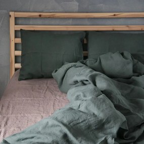 Lniana poszewka na poduszkę 50x70 cm Forest Green – Linen Tales