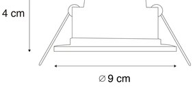 Zestaw 6 białych opraw LED do zabudowy z funkcją ściemniania Dim to Warm 7W IP65 - Blanca Nowoczesny Oswietlenie wewnetrzne