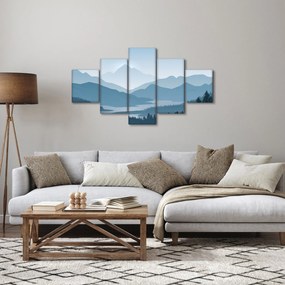 Obraz - Góry oczami grafika (125x70 cm)
