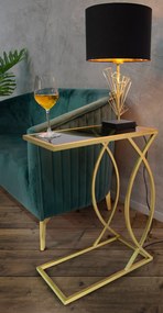 Stolik pomocniczy w stylu glamour, wys. 60 cm