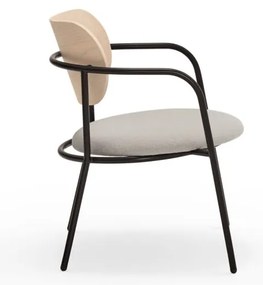 Jasnoszary fotel w dekorze jesionu Eclipse – Teulat