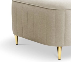 Pufa LAREN w kolorze kremowym w tkaninie CASTEL 03