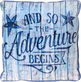 Poduszka dekoracyjna o wyglądzie niebieskiego drewna, 40 x 4