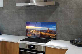 Panel szklany do Kuchni Światła Nocnych Mostów