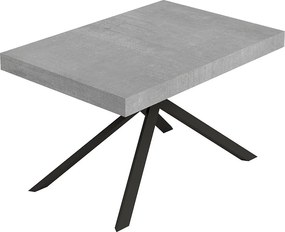 Stół rozkładany Niket 120/204x80 cm nogi betonowe antracytowe