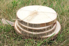 Drewniane podkładki pod talerze NATURAL, zestaw 4 sztuk