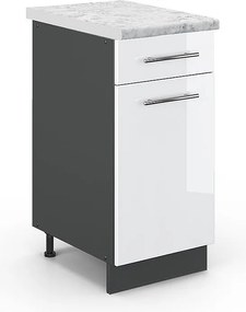 Szafka dolna do kuchni biały wysoki połysk 40x60x82 fame-line