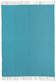 Pled Zelandia 140x200cm ocean blue cross