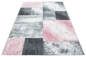 Dywan nowoczesny Hawaii Kwadraty różowo-szare 200 cm x 290 cm