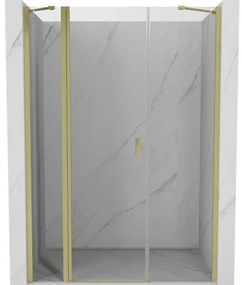 Mexen Mist drzwi prysznicowe uchylne 120 cm, transparent, złote szczotkowane - 8A4-120-001-55-00