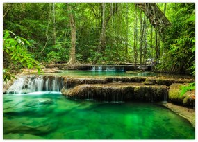 Obraz - Wodospad Erawan w Kanchanaburi, Tajlandia (70x50 cm)