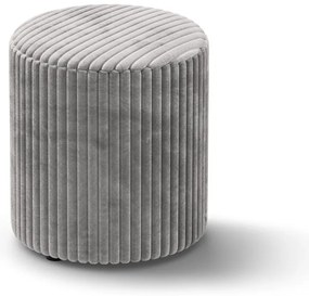 Jasnoszary sztruksowy puf Dia – Micadoni