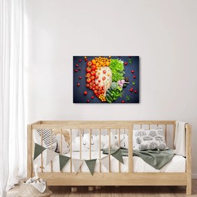 Obraz - Stół pełen warzyw (70x50 cm)