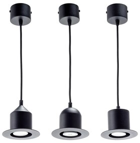 Zestaw 3 czarnych lamp wiszących EMKO Hat