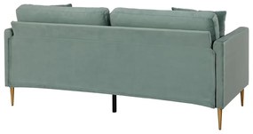 Turkusowa aksamitna sofa CosmoLiving by Cosmopolitan Highland