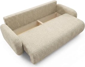 Sofa VIDI Rozkładana Dwuosobowa Beżowa Boucle Nowoczesna