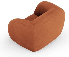 Pomarańczowy fotel z materiału bouclé Essen – Cosmopolitan Design