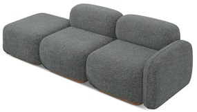 Szary szezlong modułowy (prawostronny) Ailani – Makamii