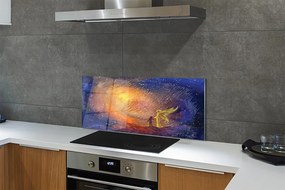 Szkło Ozdobne do Kuchni Człowiek na tle Nieba